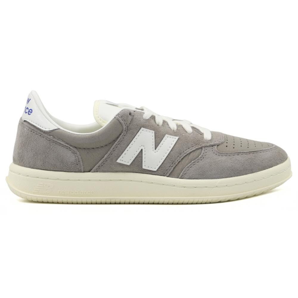 New Balance Gray Suede Low-Top Sneakers with White 'N' Logo